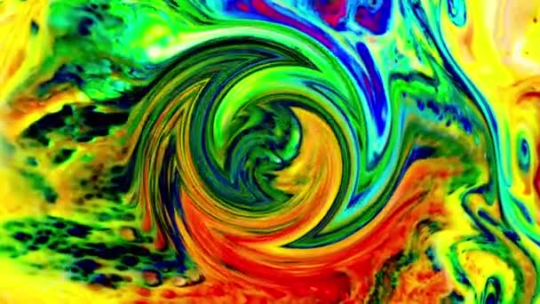 Bardzo ładny atrament Abstrakcyjny Galaktyczny kolor farby Koncepcja płynnego tła Tekstura  - Materiał filmowy, wideo