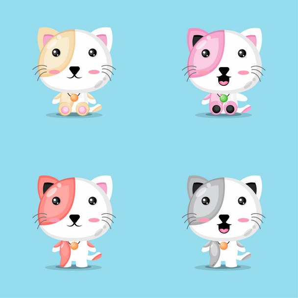 Cute Cat Mascot design - Vector, imagen