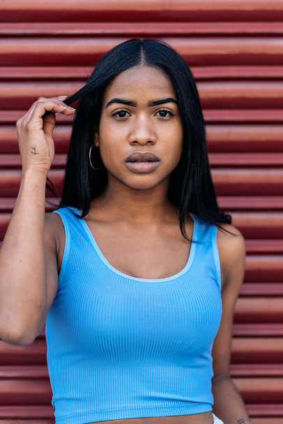 Expressive Black Woman Portrait - 写真・画像
