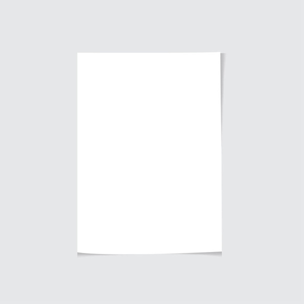 Белый лист бумаги. Реалистичный вектор на белом фоне EPS10  - Вектор,изображение