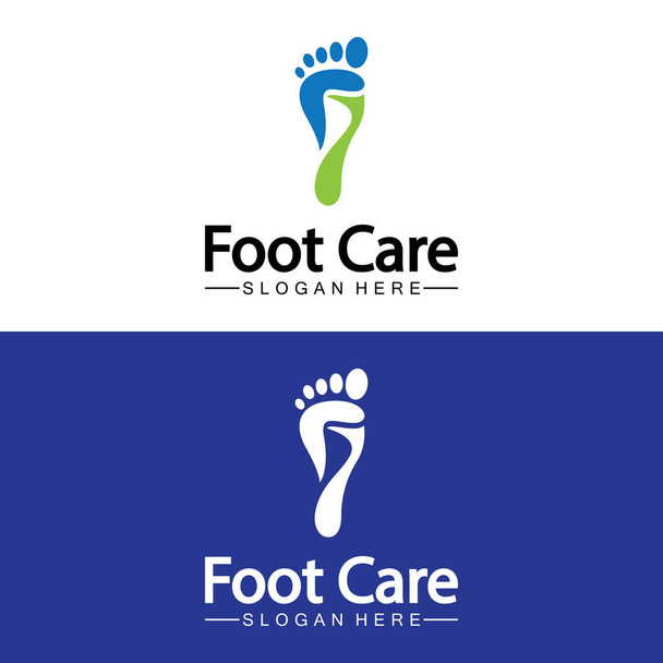 Foot logo design vector template - Vector, Image