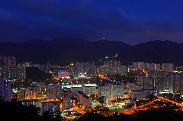 Центр Гонконга ночью
 - Фото, изображение