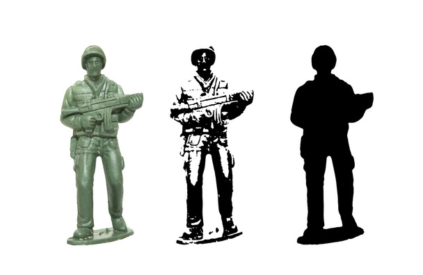 プラスチックのおもちゃの兵士のベクトル - ベクター画像