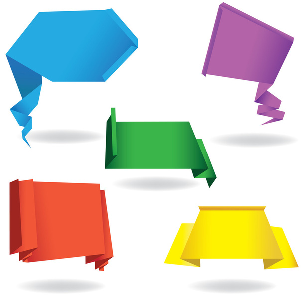 Paper origami speech bubble - Вектор,изображение