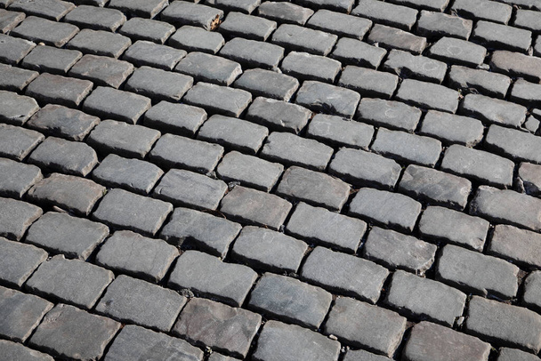 patrón armónico de la vieja calle de piedra de guijarro - Foto, imagen