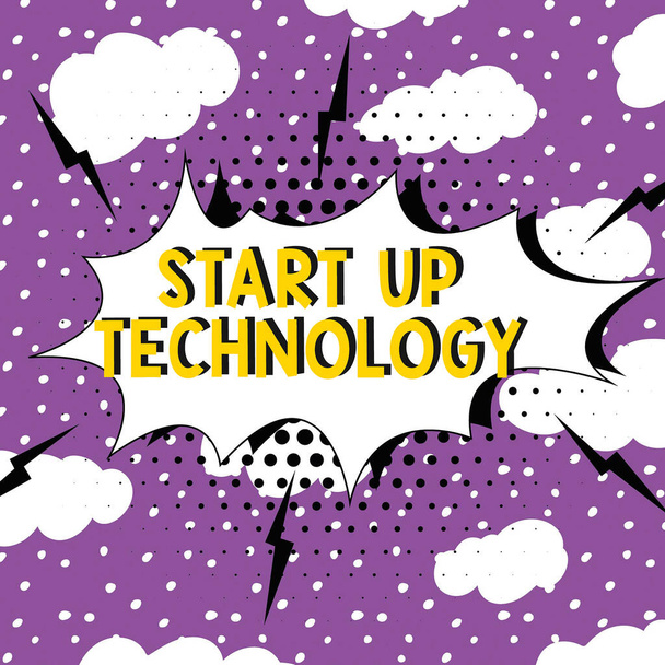 Текст, що демонструє натхнення Start Up Technology, огляд бізнесу Young Technical Company спочатку фінансувався або фінансувався - Фото, зображення