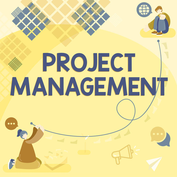Tekst die inspiratie toont ProjectmanagementToepassingsprocesvaardigheden voor het bereiken van doelstellingen en doelstellingen, Bedrijfsconcept Toepassingsprocesvaardigheden voor het bereiken van doelstellingen en doelstellingen - Foto, afbeelding