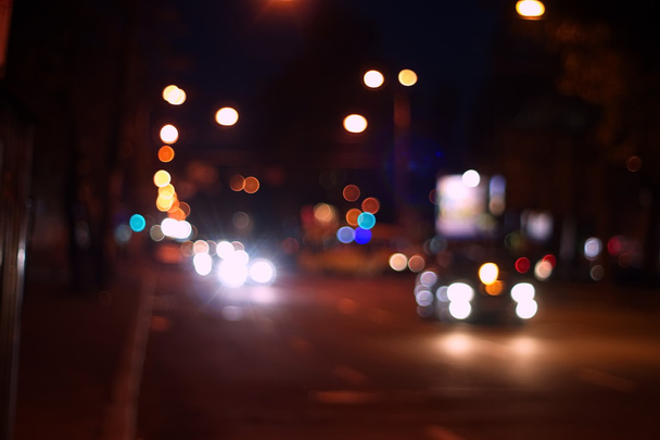w nocy miasto bokeh streszczenie tło - Zdjęcie, obraz