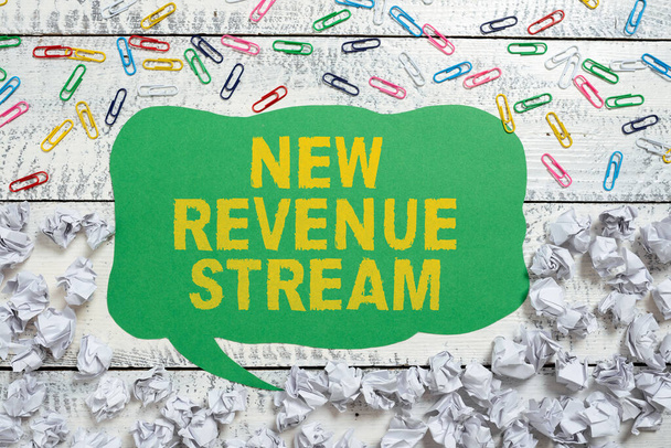 Text sign showing New Revenue StreamAdditional Enhanced Source of Income Improved Approach, Business overview Additional Enhanced Source of Income Improved Approach - Photo, Image