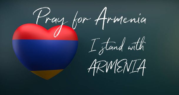 Módl się za Armenię, Stań z Armenią, powstrzymaj wojnę w Armenii, prace 3D i ilustracja 3D - Zdjęcie, obraz