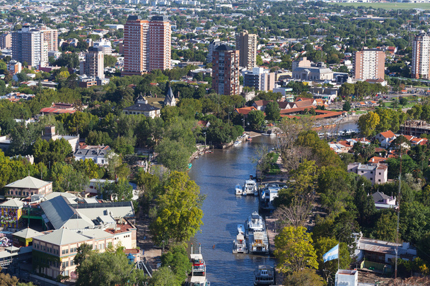 Θέα από το ελικόπτερο για Tigre, Μπουένος Άιρες, Αργεντινή - Φωτογραφία, εικόνα