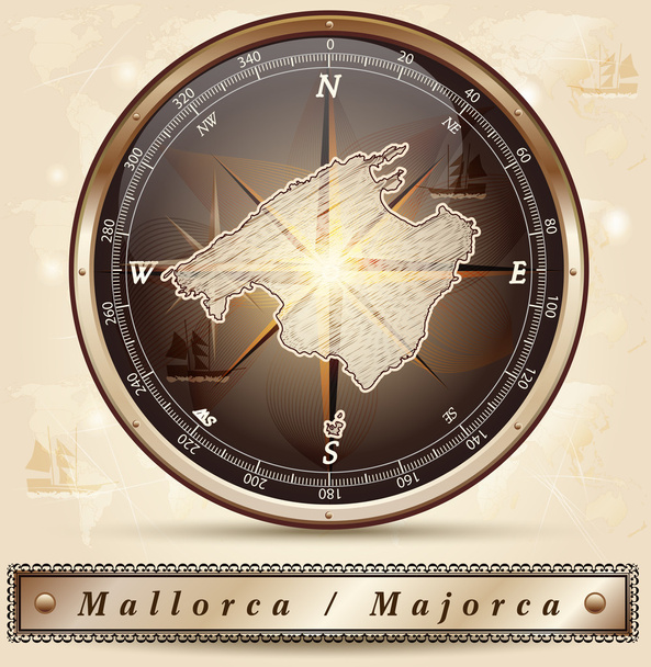 Mapa online de Mallorca
 - Vector, imagen