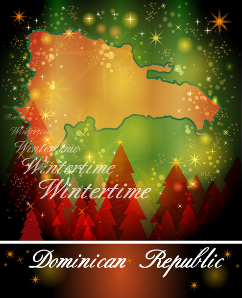 Mapa de República Dominicana - Vector, imagen