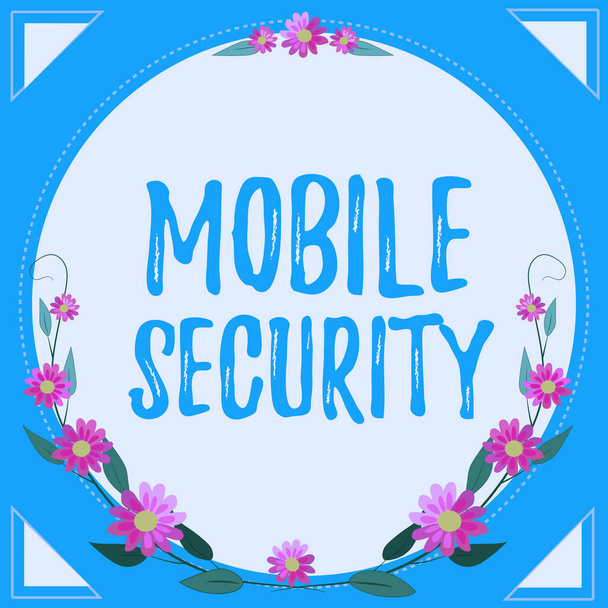 Exibição conceitual Segurança móvelProteção do telefone móvel contra ameaças e vulnerabilidades, Conceito de negócio Proteção do telefone móvel contra ameaças e vulnerabilidades - Foto, Imagem