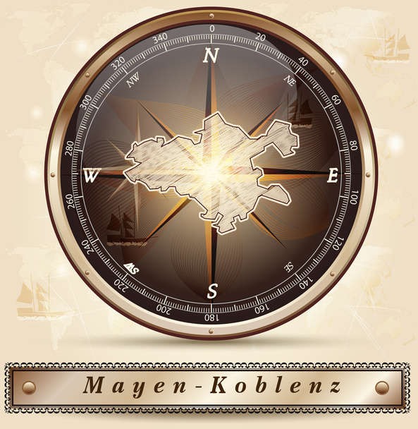 O mapa de Mayen-Koblenz
 - Vetor, Imagem