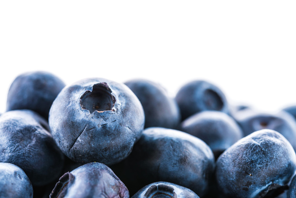 Blueberry kosár elszigetelt fehér - Fotó, kép