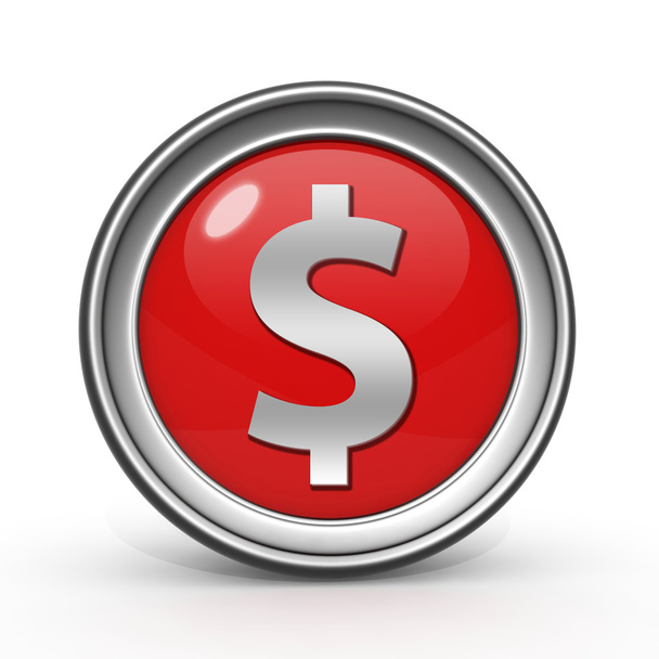 money circular icon on white background - Foto, Imagem