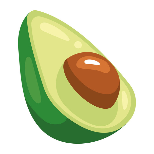 avocado vegetable health food icon - Διάνυσμα, εικόνα