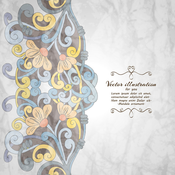 Elegant Indian ornamentation background. - Vector, imagen