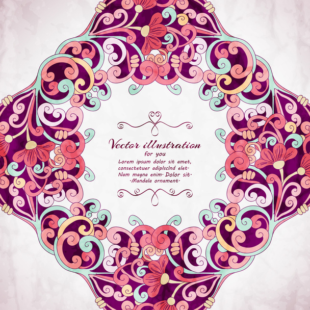 Elegant Indian ornamentation background. - Vector, Imagen
