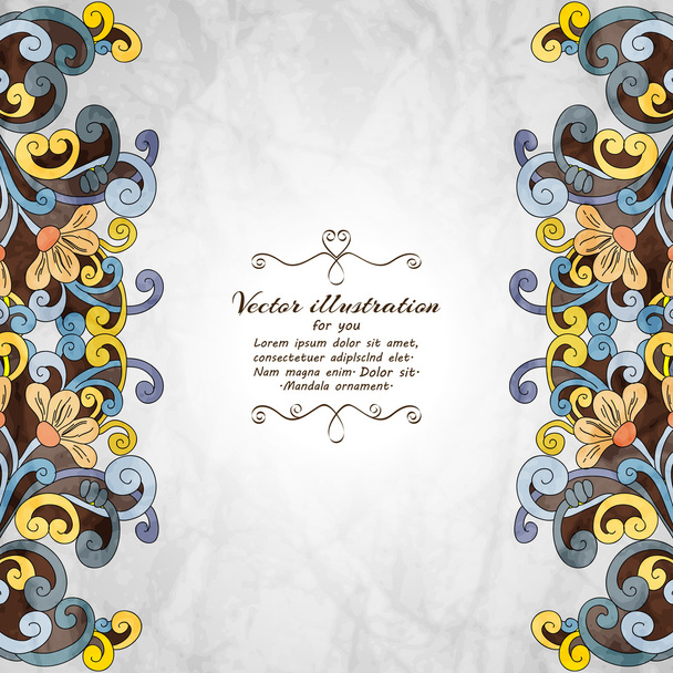 Elegant Indian ornamentation background. - Vector, Image