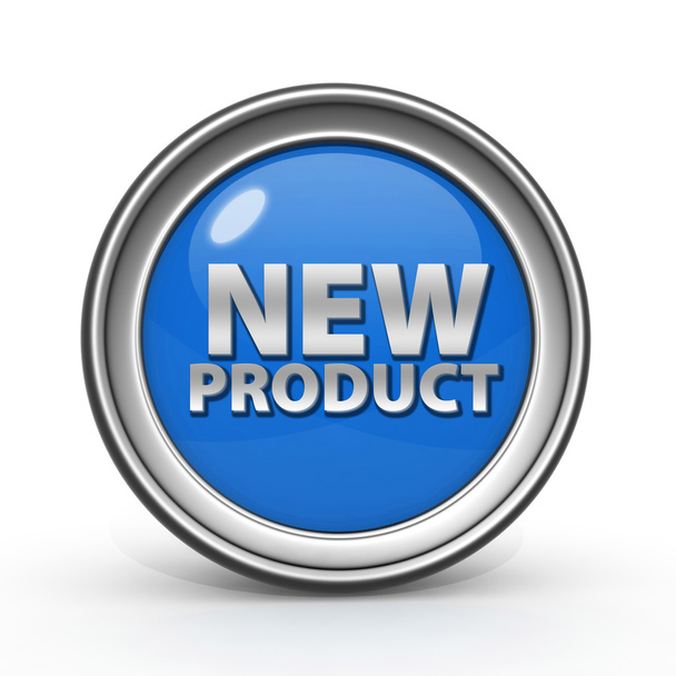 new product circular icon on white background - Photo, image