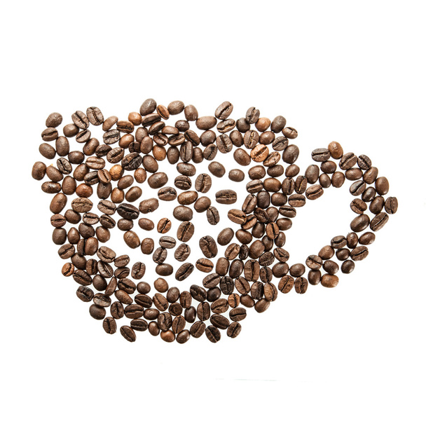 kahve fincanı ve çekirdekleri yapılan Buhar - Fotoğraf, Görsel