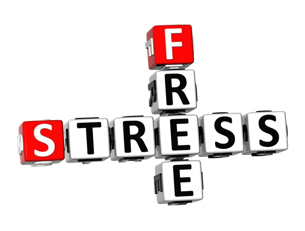 3D Crossword Free Stress on white background  - Photo, Image