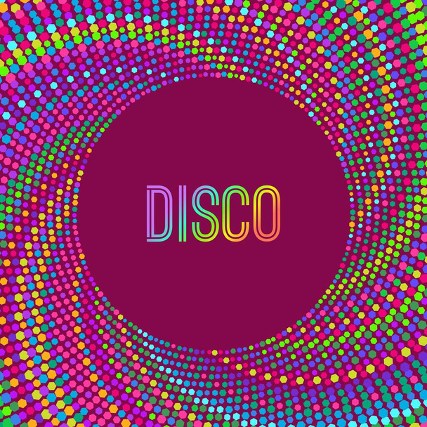 Illustration design disco retro vector party background. abstract flyer - Vector, Image
