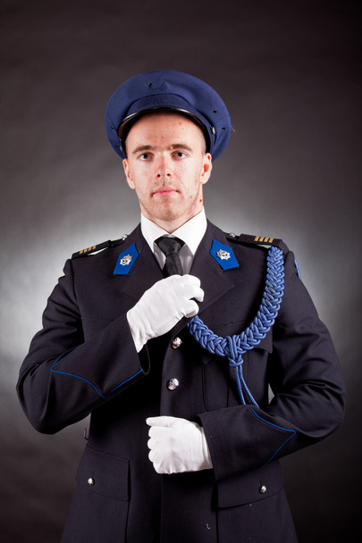 Elegant soldier wearing uniform - Fotoğraf, Görsel