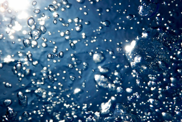 Air Bubbles, Underwater Bubbles Abstract Underwater Background - Fotó, kép