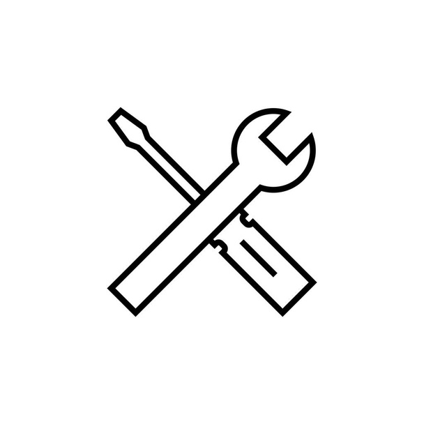 Repair tools icon for web and mobile app. tool sign and symbol. setting icon. Wrench and screwdriver. Service - Wektor, obraz