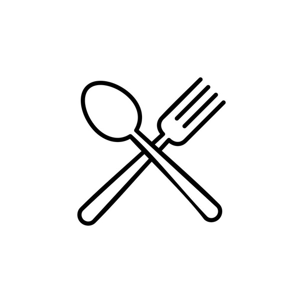 spoon and fork icon for web and mobile app. spoon, fork and knife icon vector. restaurant sign and symbol - Vecteur, image
