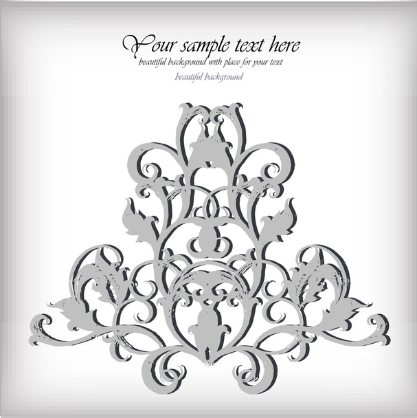 Ornate element for design. Ornamental vintage illustration for wedding invitations, greeting cards - Vektor, Bild