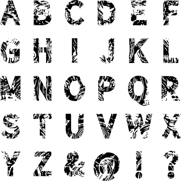 Grunge alphabet letters - Vector, Imagen