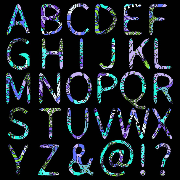 Colorful children alphabet - Vettoriali, immagini