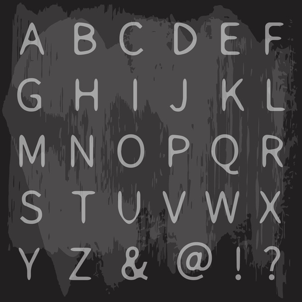 Chalk alphabet letters - Vector, Imagen