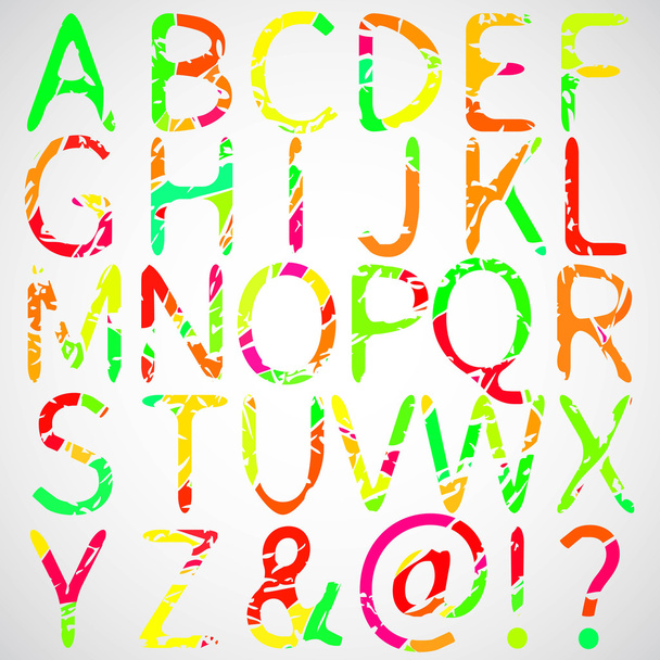 Colorful alphabet letters - Vector, afbeelding
