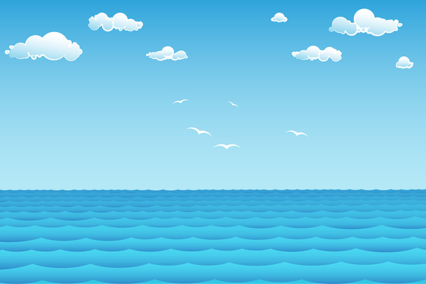 Moře v letní den - Vektor, obrázek