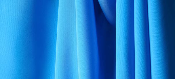 Текстура голубой ткани, крупный план
 - Фото, изображение