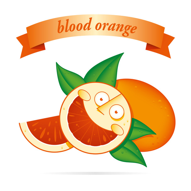 Blood orange character - Vector, Image