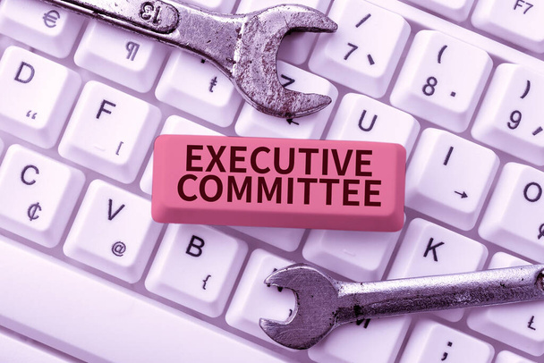Handschriftlicher Text Executive Committee, Business concept Gruppe von Direktoren ernannt hat Entscheidungsbefugnis - Foto, Bild