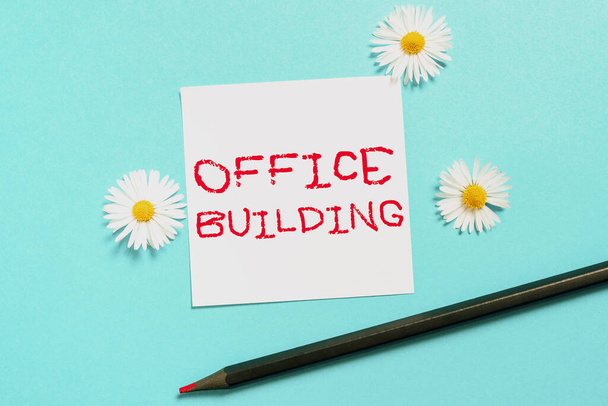 Inspiráció mutató jel Office BuildingKereskedelmi épületek használják kereskedelmi célokra, fogalmi fotó Kereskedelmi épületek használják kereskedelmi célokra - Fotó, kép