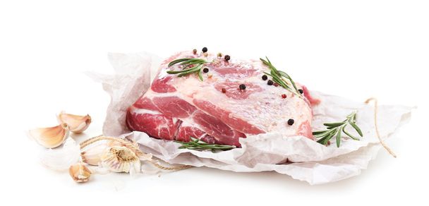 Raw meat isolated on white - Foto, Imagem