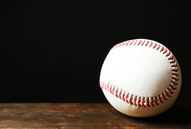 Baseball ball on black background - Foto, Imagen