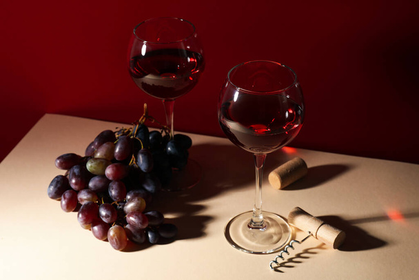 Conceito de bebida alcoólica deliciosa, vinho saboroso - Foto, Imagem