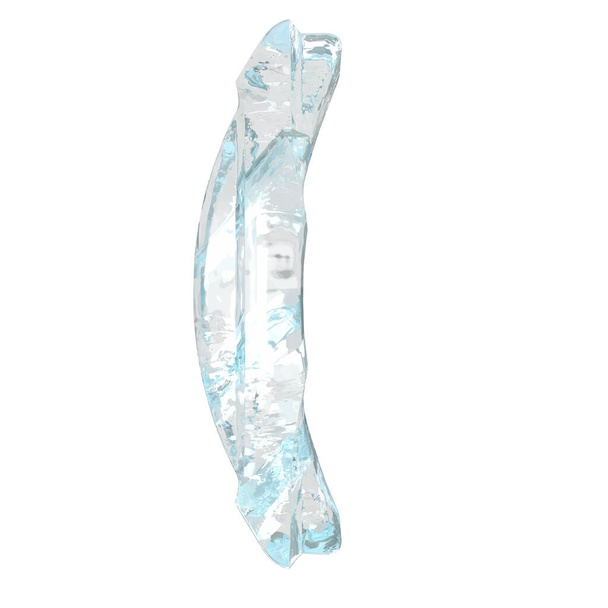 Kalın dikey kayışlı 3D buz sembolü - Vektör, Görsel