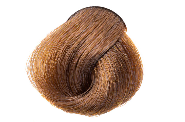 barvené kudrlinky vlasů izolované na bílém pozadí - Fotografie, Obrázek
