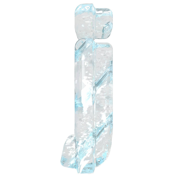 Kalın dikey kayışlı üç boyutlu buz sembolü. J harfi - Vektör, Görsel