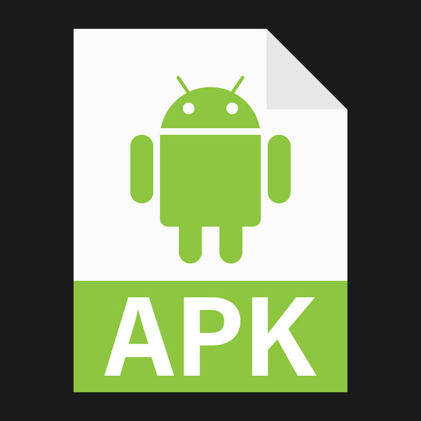 Design piatto moderno dell'icona del file APK per il web - Vettoriali, immagini